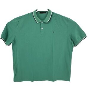 Collezione C2 Men's Polo Pull Over Size 10/3XL Green Preppy